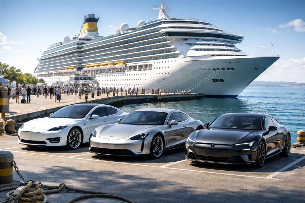 découvrez le guide ultime des croisières maritimes exclusives avec embarquement en tesla model s, porsche taycan et audi e-tron gt pour une expérience de luxe et d'innovation.