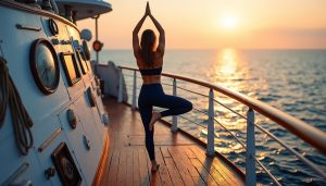 découvrez les bienfaits du yoga sur le pont en pleine mer pour harmoniser votre corps et votre esprit tout en profitant du cadre apaisant de l'océan.