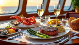 découvrez les menus typiques proposés sur les bateaux de croisière, avec des plats variés alliant saveurs locales et cuisine internationale pour satisfaire tous les goûts.